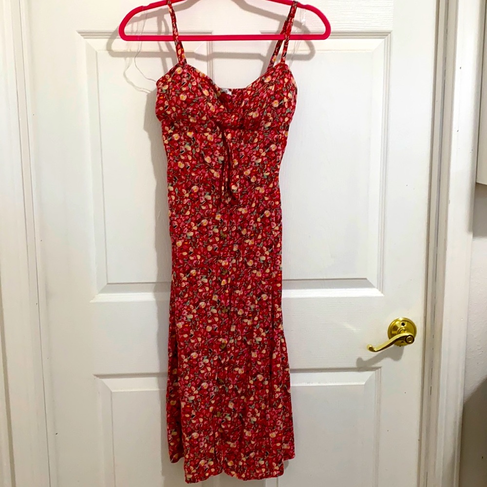 Floral multi color midi dress